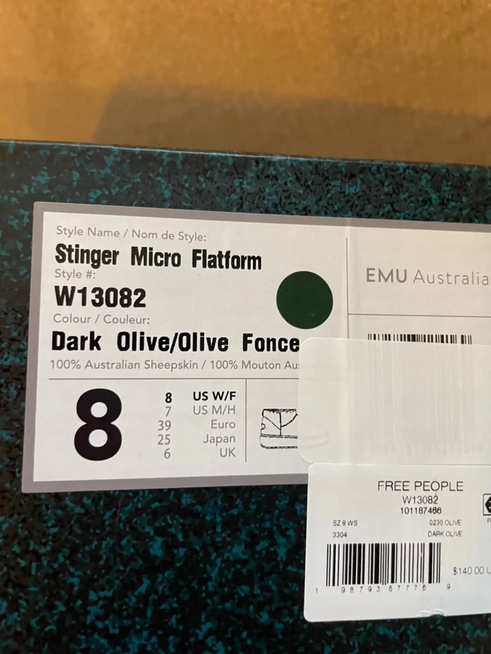 EMU Australia Stinger Micro Platform Boots- Size 8